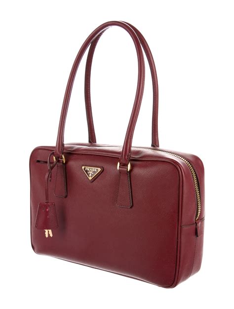 prada saffiano lux leather bauletto tote bag|authentic prada saffiano bag.